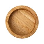 Дерев'яна миска для подачі 25 см глибока з дуба B2W250206