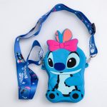 Дитяча силіконова сумка Стич 13×9×2.5 (см) через плече Синій HP-55-5BL