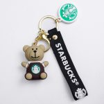 Дитячий брелок Ведмедик Старбакс 3,5×4,5 (см)  для ключів, на сумку та рюкзак HP-55-26BG