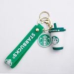 Дитячий брелок Старбакс 3,5×4,5 (см) для ключів, на сумку і рюкзак Білий HP-55-26SW