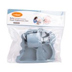 Дитячий набір силіконового посуду чашка/тарілка з трьома секціями/ложка Синій HP34545BL - Зображення 7