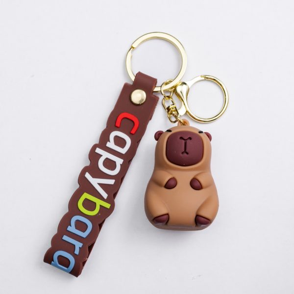 Дитячий силіконовий брелок Капібара 3×5 (см) для ключів, сумок та рюкзаків (рандом) HP-55-22BR