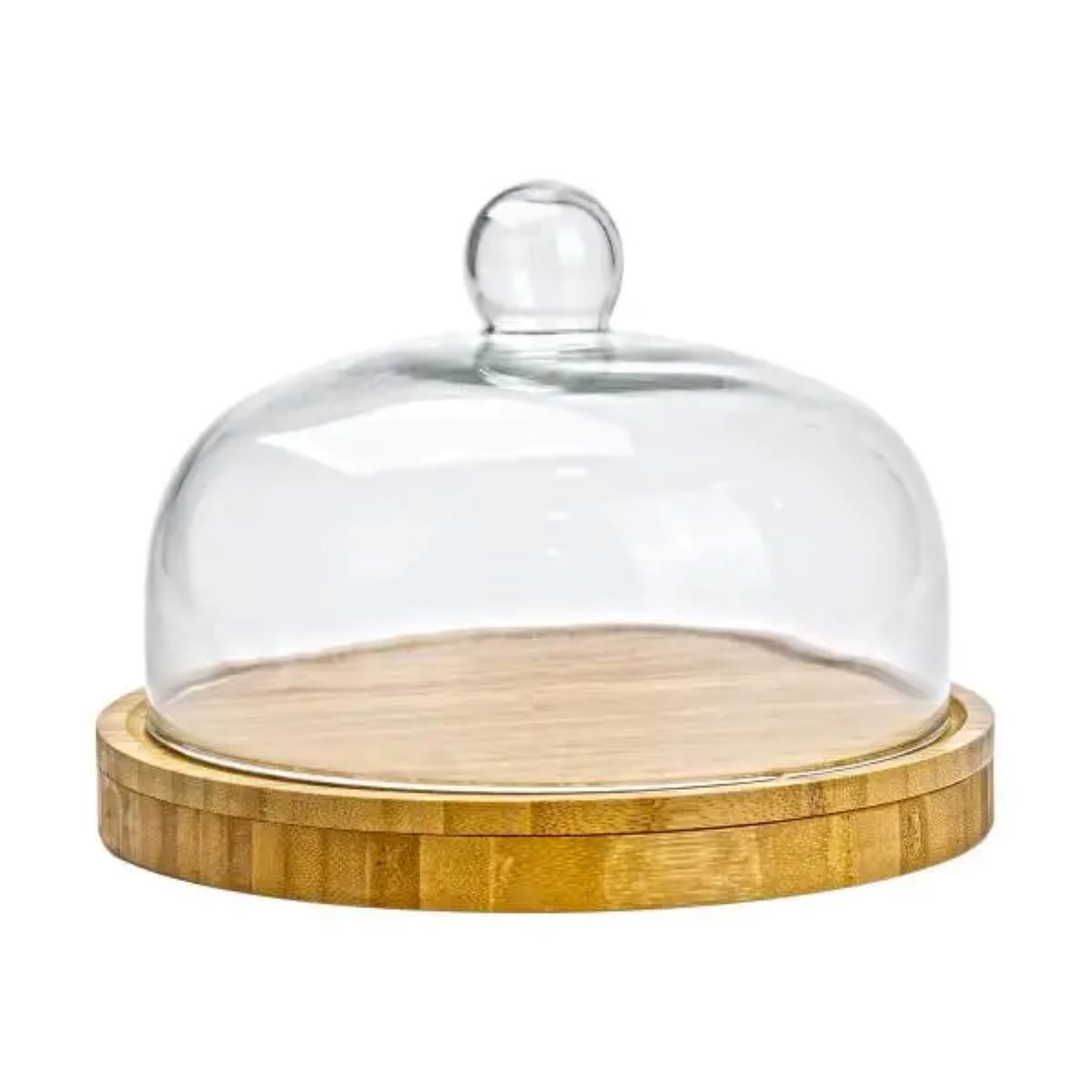 doska_dlya_podachi_syra_s_nozhami_i_kolpakom Набір для нарізання сиру Ø 25 зі скляною кришкою HP1230 - Зображення 1