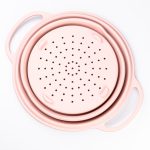 Друшляк силіконовий складаний з ручками 2.6 л Рожевий HP34544P