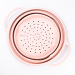 Друшляк силіконовий складаний з ручками 2.6 л Рожевий HP34544P - Зображення 2