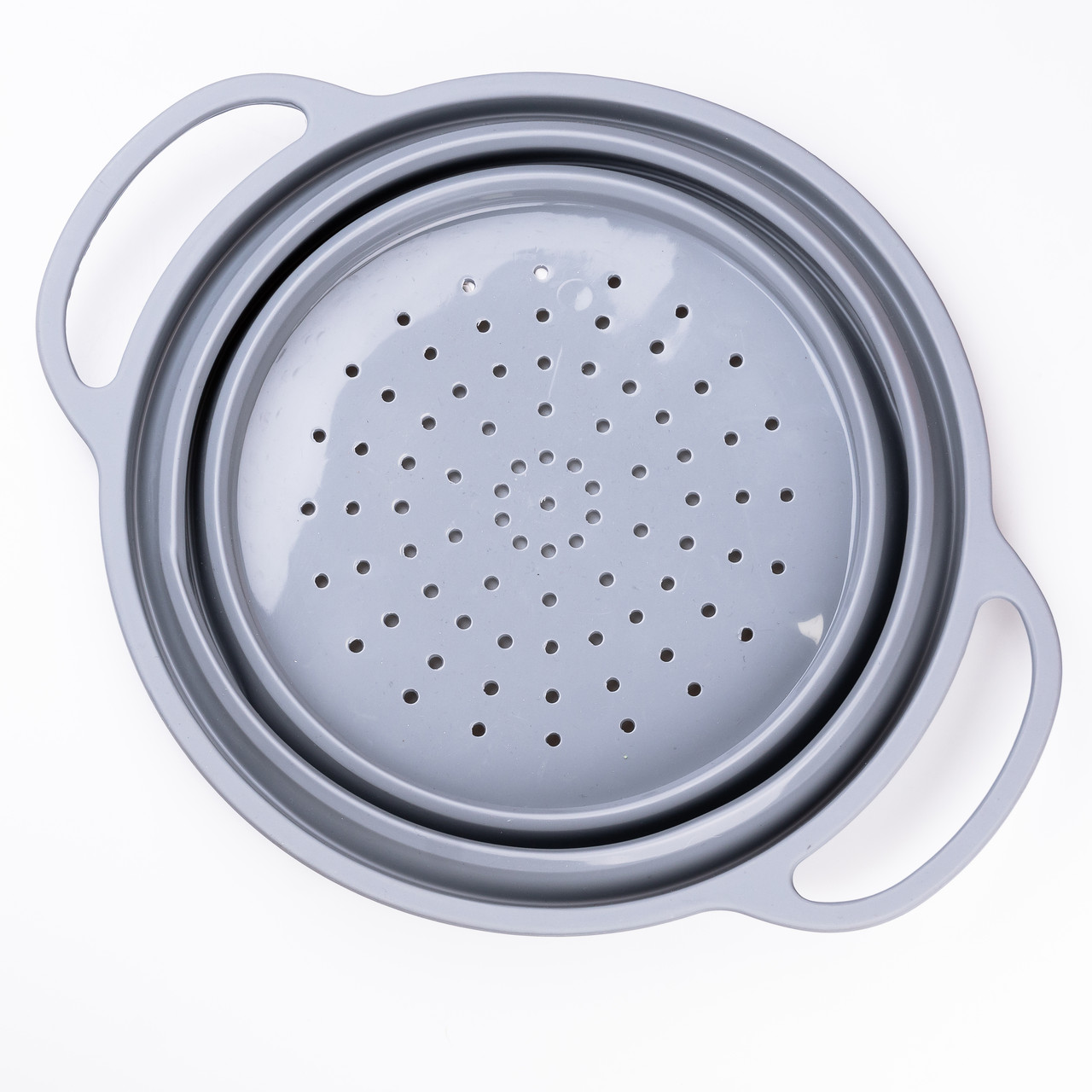 Друшляк 2.6 л силіконовий складаний з ручками 2.6 л Сірий HP34544G - Зображення 1