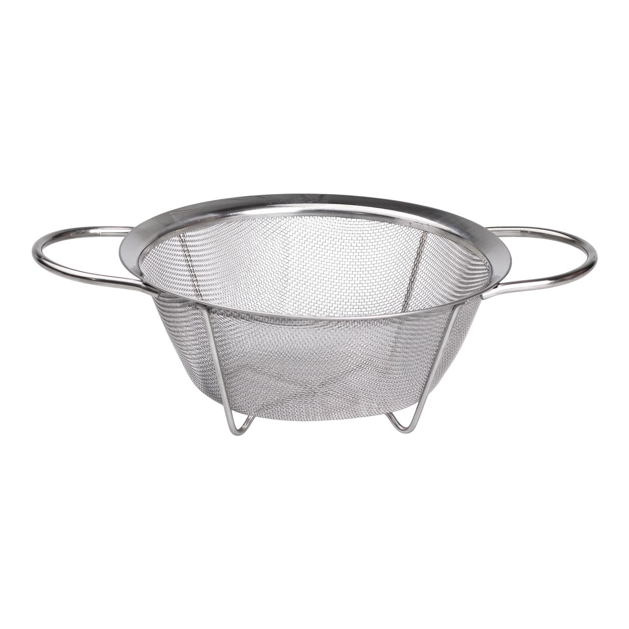 Друшляк з двома ручками 20 см дрібнокомірчаста сітка з нержавіючої сталі HP-19-2-20CM - Зображення 1