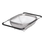 Друшляк сито на раковину для миття овочів та фруктів 36х25х10.5 см з нержавіючої сталі HP-19-18-L - Зображення 2