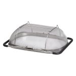 Друшляк сито на раковину для миття овочів та фруктів 36х25х10.5 см з нержавіючої сталі HP-19-18-L - Зображення 6