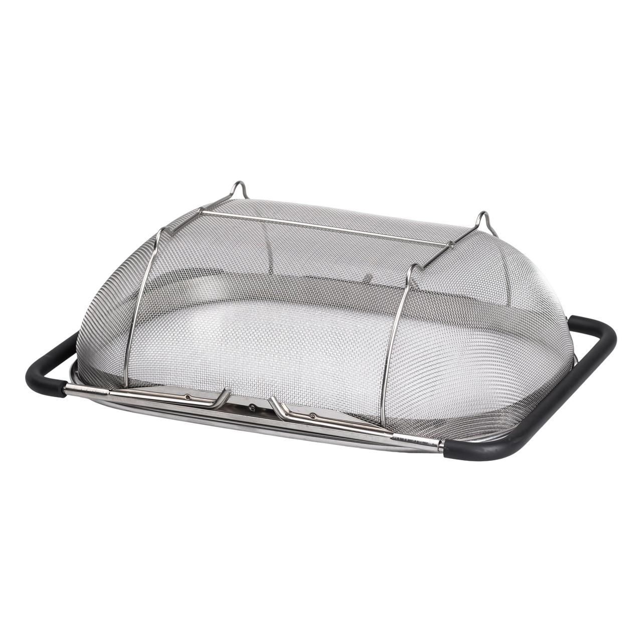 Друшляк сито на раковину для миття овочів та фруктів 36х25х10.5 см з нержавіючої сталі HP-19-18-L - Зображення 6