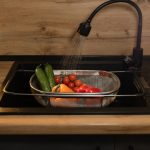 Друшляк сито на раковину для миття овочів та фруктів 36х25х10.5 см з нержавіючої сталі HP-19-18-L - Зображення 8