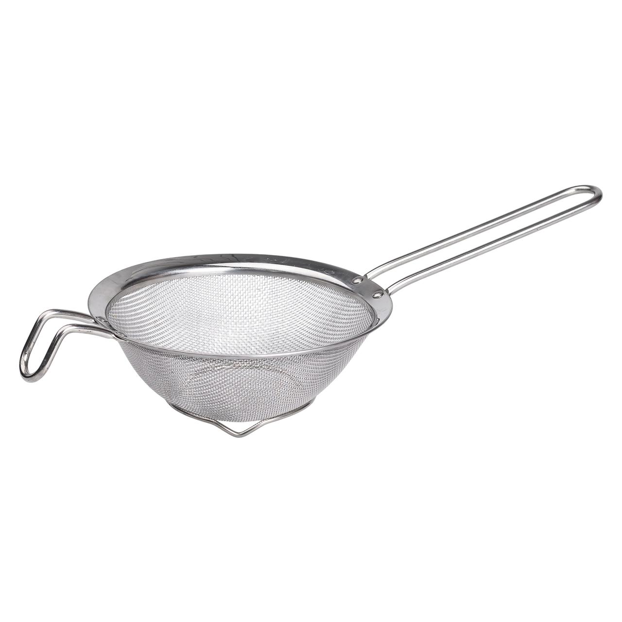 Друшляк-сито з ручкою 16 см дрібнокомірчаста сітка з нержавіючої сталі HP-19-1-16CM - Зображення 4
