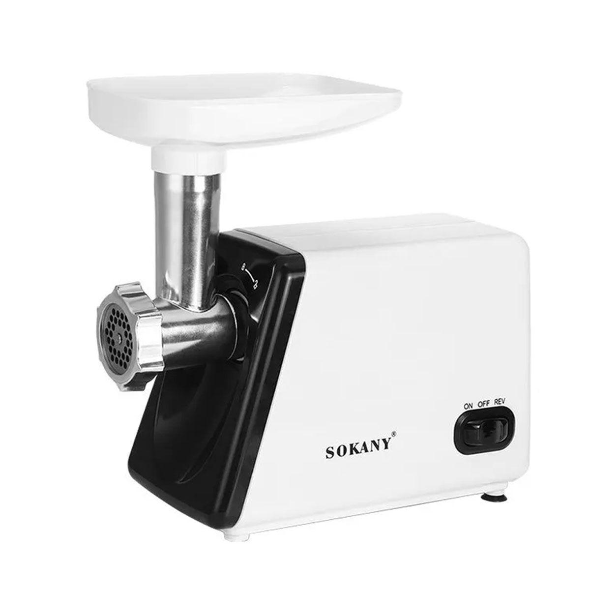 Електрична м'ясорубка для фаршу Sokany електром'ясорубка для дому потужна 2500 Вт з насадками Біла SK-312 - Зображення 1