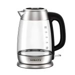 Електрочайник Sokany Electric Kettle 2000W 2l прозорий чайник SKSH1069