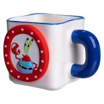 Порцелянова чашка "Містер Крабс" з магнітним декором 500 мл, Кружка дитяча чашка із порцеляни на подарунок FM-12BL - Зображення 3