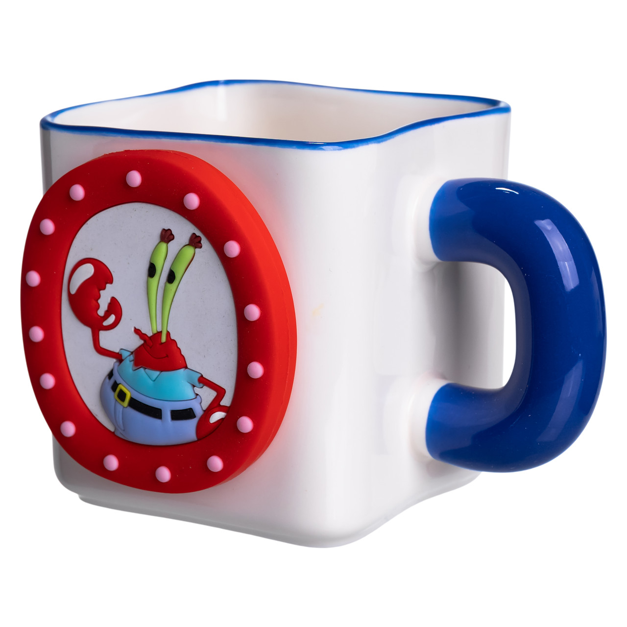 Порцелянова чашка "Містер Крабс" з магнітним декором 500 мл, Кружка дитяча чашка із порцеляни на подарунок FM-12BL - Зображення 3