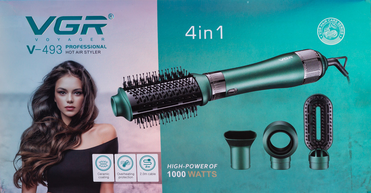 Фен-щітка 4в1 з насадками, 1000 Вт професійний VGR HP-V-493 - Зображення 10