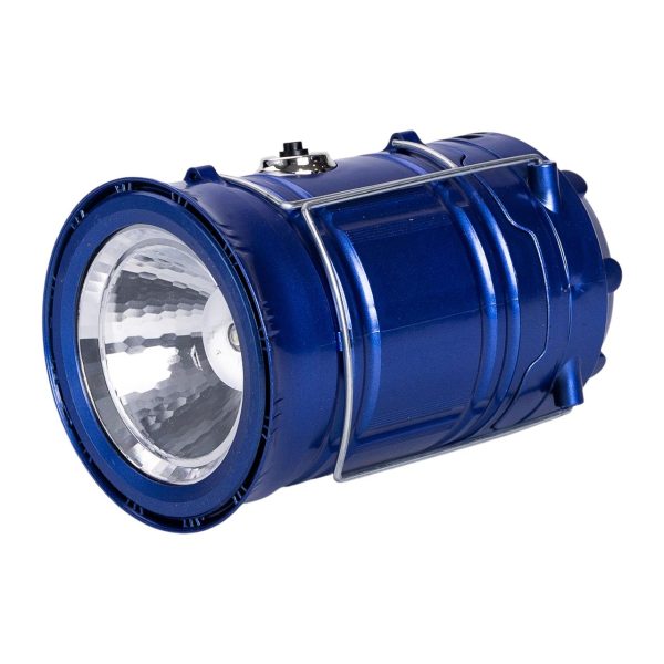 Ліхтар кемпінговий акумуляторний підвісний USB 9×20 см туристичний підвісний ліхтар 36Вт Синій HP-DT-1