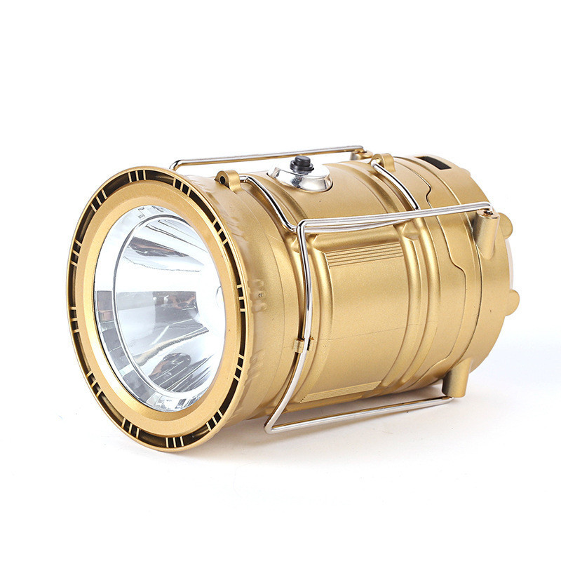 Ліхтар кемпінговий світлодіодний 36 Вт з USB зарядкою, ручкою та підвісом • Світильник туристичний HP-DT-1GOLD - Зображення 3