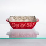 Форма для запікання Vintage 20×16.5×4 (см) квадратна з ручками Червона HM04-13 - Зображення 2