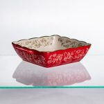 Форма для запікання Vintage 20×16.5×4 (см) квадратна з ручками Червона HM04-13 - Зображення 4
