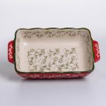 Прямокутна форма для випікання Vintage 700 мл з ручками Червона HM05-09 - Зображення 3