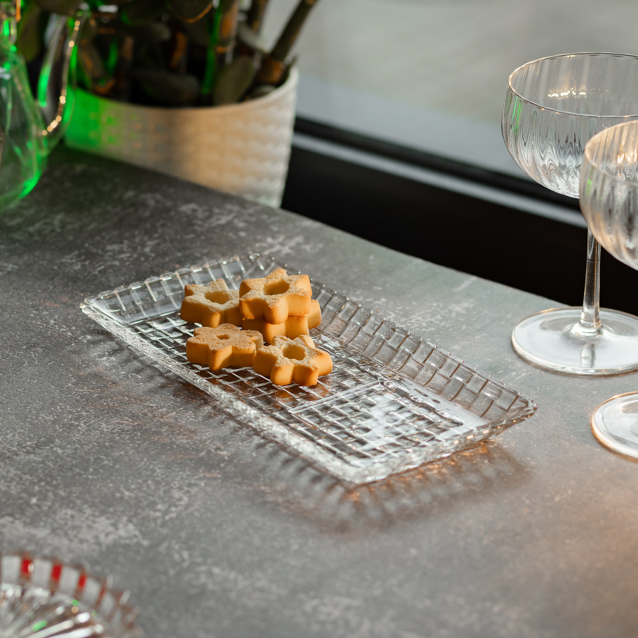 Блюдо для закусок скляне 25*12,5*1,5 см прямокутне HP-YH-33 - Зображення 5