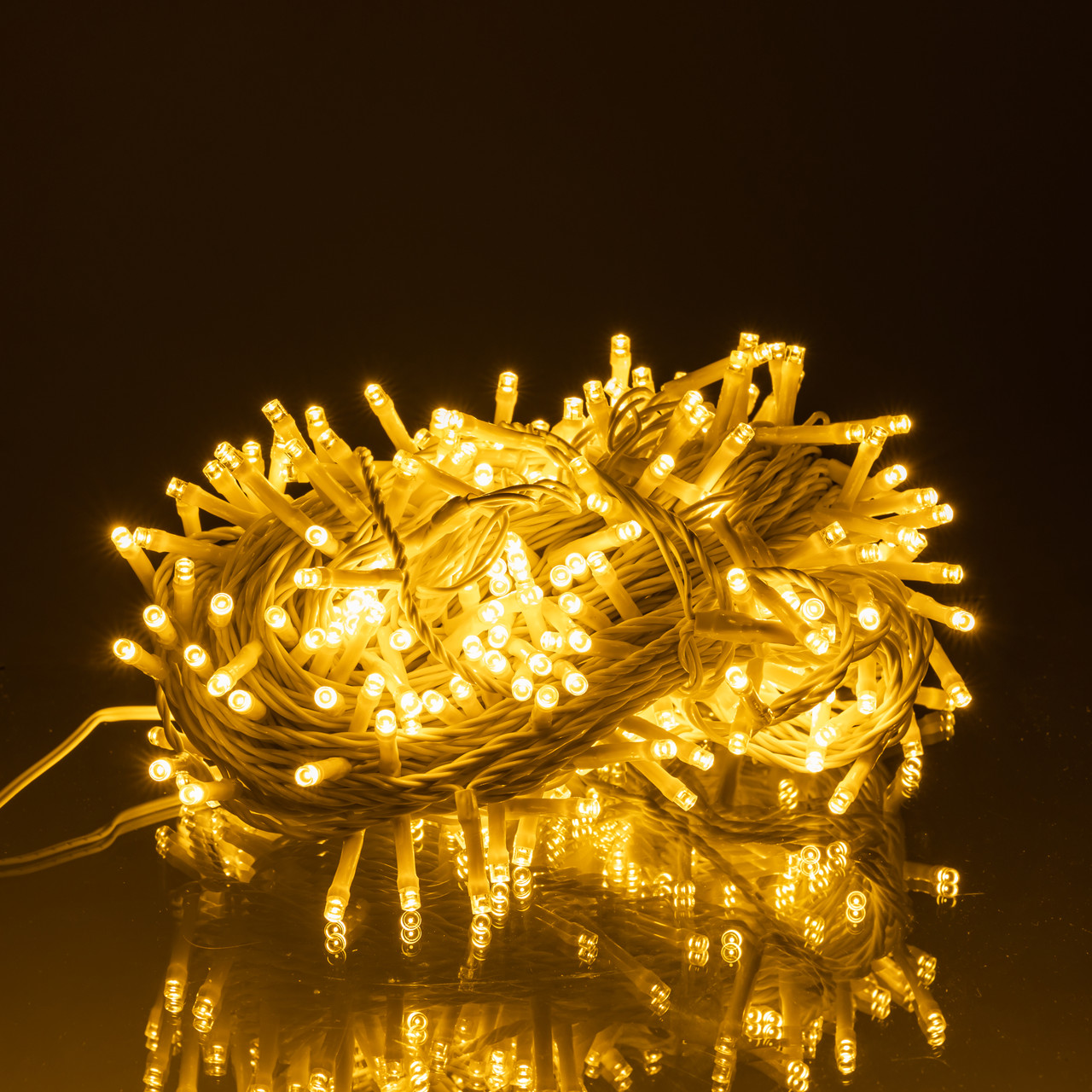 Гірлянда Нитка вулична 30 м 300 LED білий провід Жовтий CF300L30MWY - Зображення 3