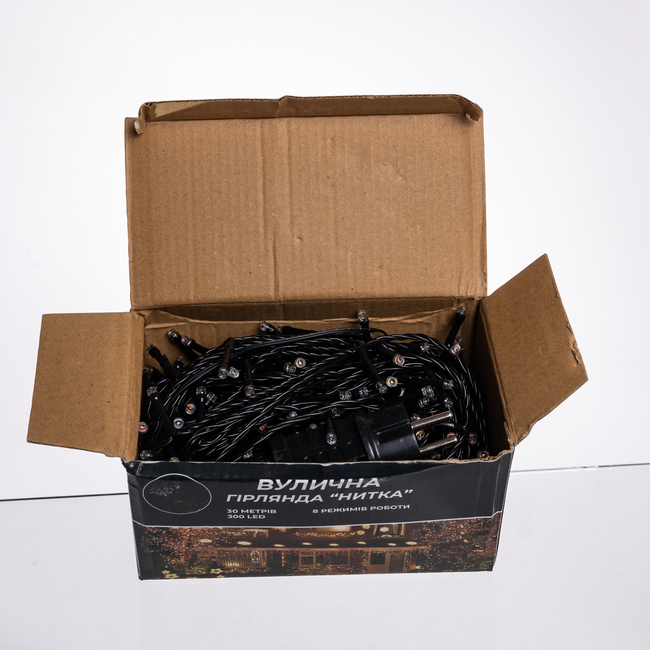 Гірлянда Нитка вулична 30 (м) 300 LED чорний провід Мультиколір CF300L30MBML - Зображення 5