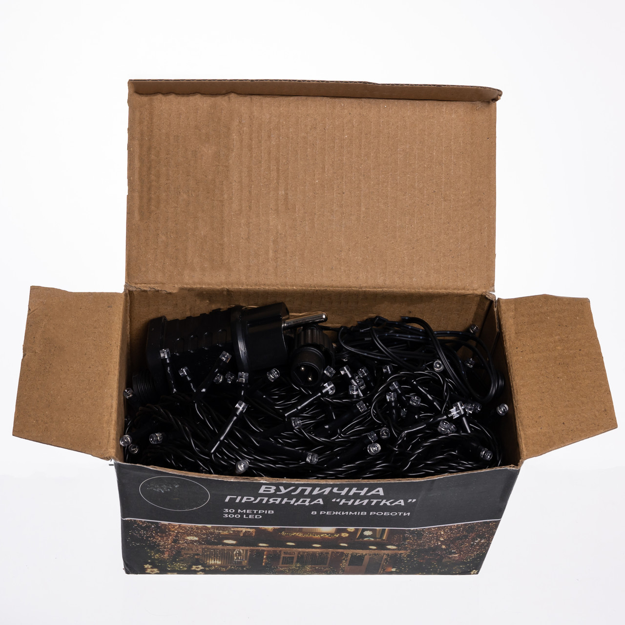 Гірлянда Нитка вулична 30 (м) 300 LED чорний провід Синій CF300L30MBBL - Зображення 5