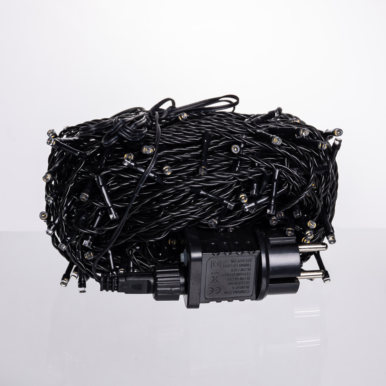 Гірлянда Нитка вулична 30 (м) 300 LED чорний провід Жовтий CF300L30MBY - Зображення 4