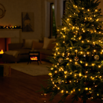 Гірлянда Різдвяна фея вулична 50 м 500 LED білий провід Жовтий CF500L50MWY - Зображення 4