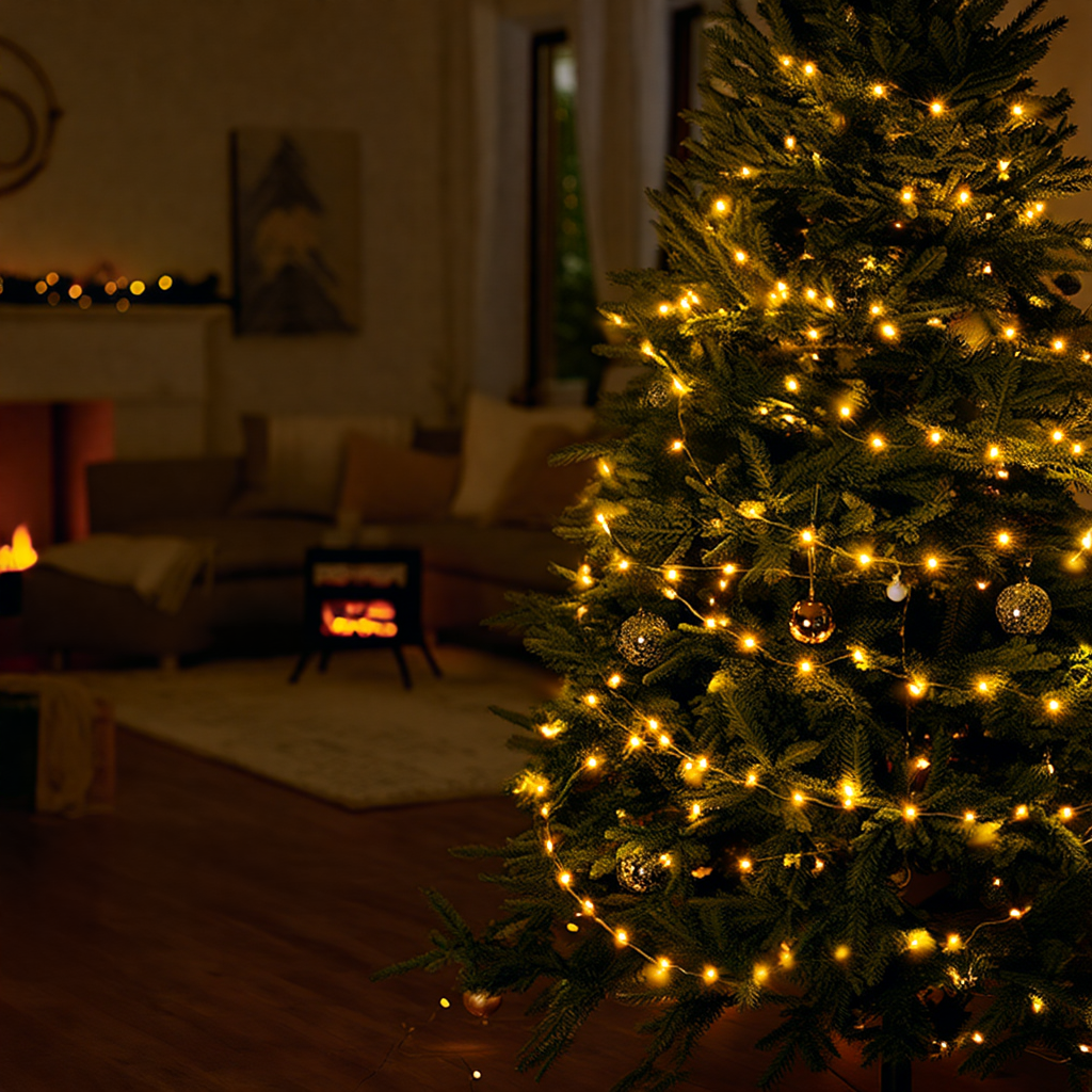 Гірлянда Різдвяна фея вулична 50 м 500 LED білий провід Жовтий CF500L50MWY - Зображення 4