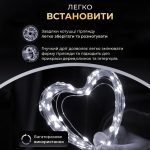 Гірлянда роса на пульті 50 метрів на 500 led світлодіодів крапля на зеленому дроті біла 500L50MGW - Зображення 4