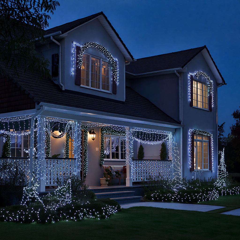 Гірлянда Різдвяна фея вулична 100 м 1000 LED білий провід Білий CF1000L100MWW - Зображення 3