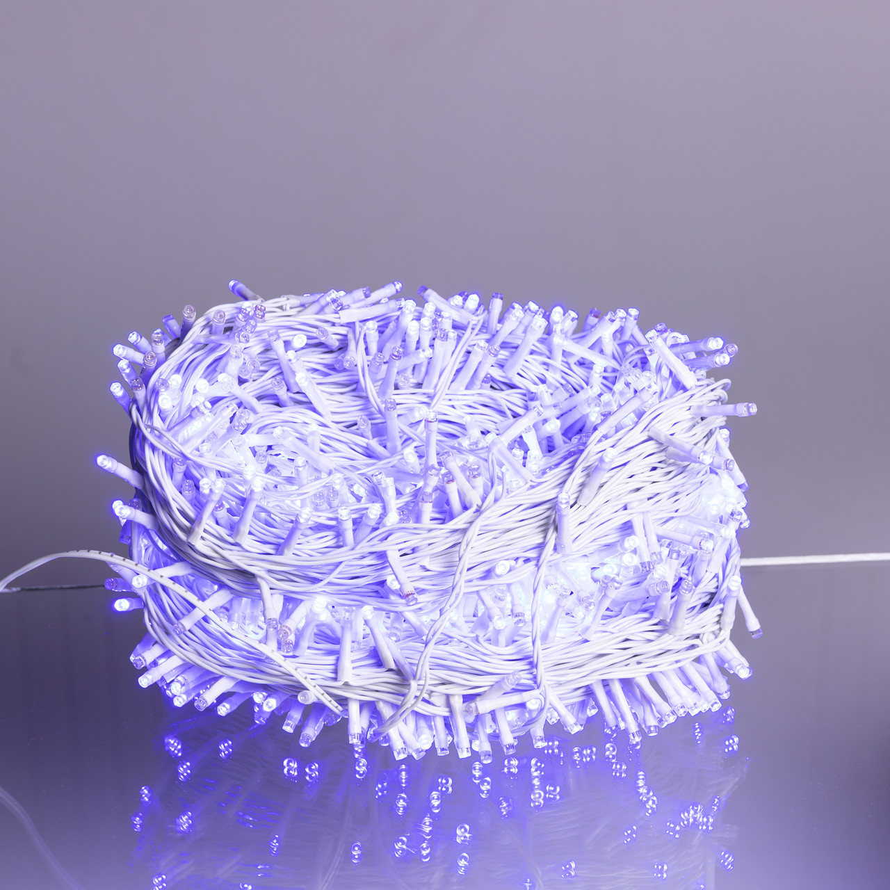 Гірлянда Різдвяна фея вулична 100 м 1000 LED білий провід Синій CF1000L100MWBL - Зображення 3