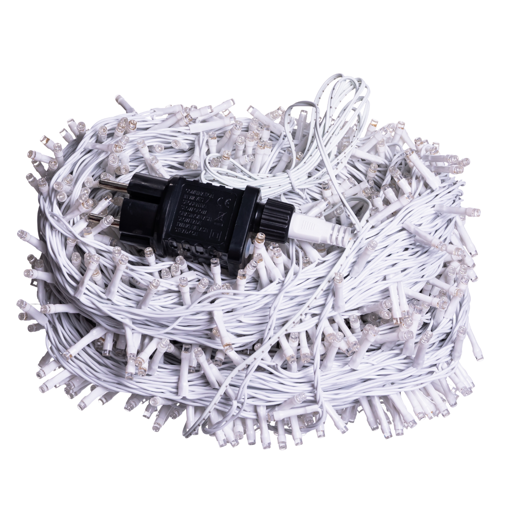 Гірлянда Різдвяна фея вулична 100 м 1000 LED білий провід Синій CF1000L100MWBL - Зображення 6