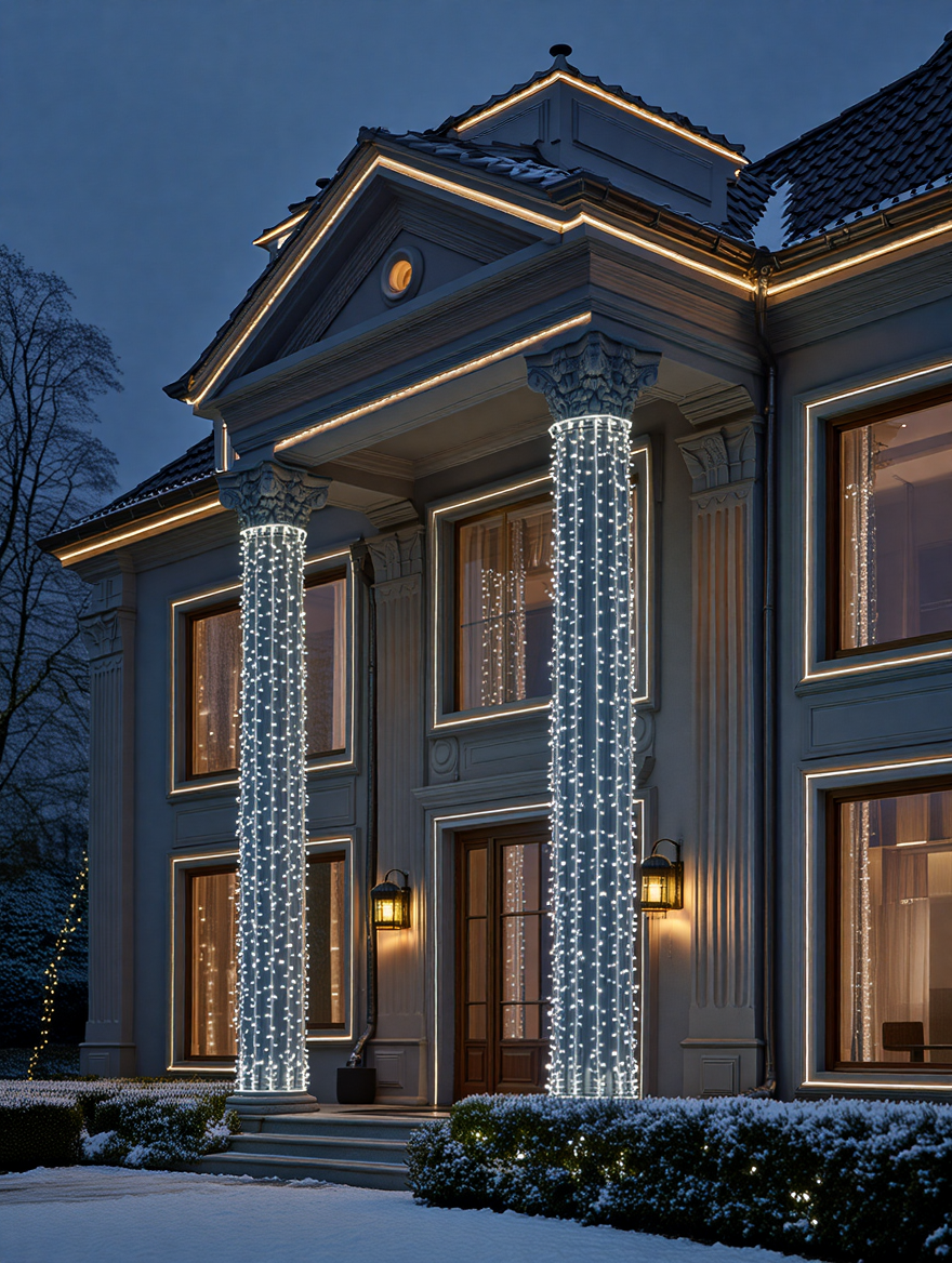 Гірлянда Різдвяна фея вулична 50 м 500 LED білий провід Білий CF500L50MWW - Зображення 3