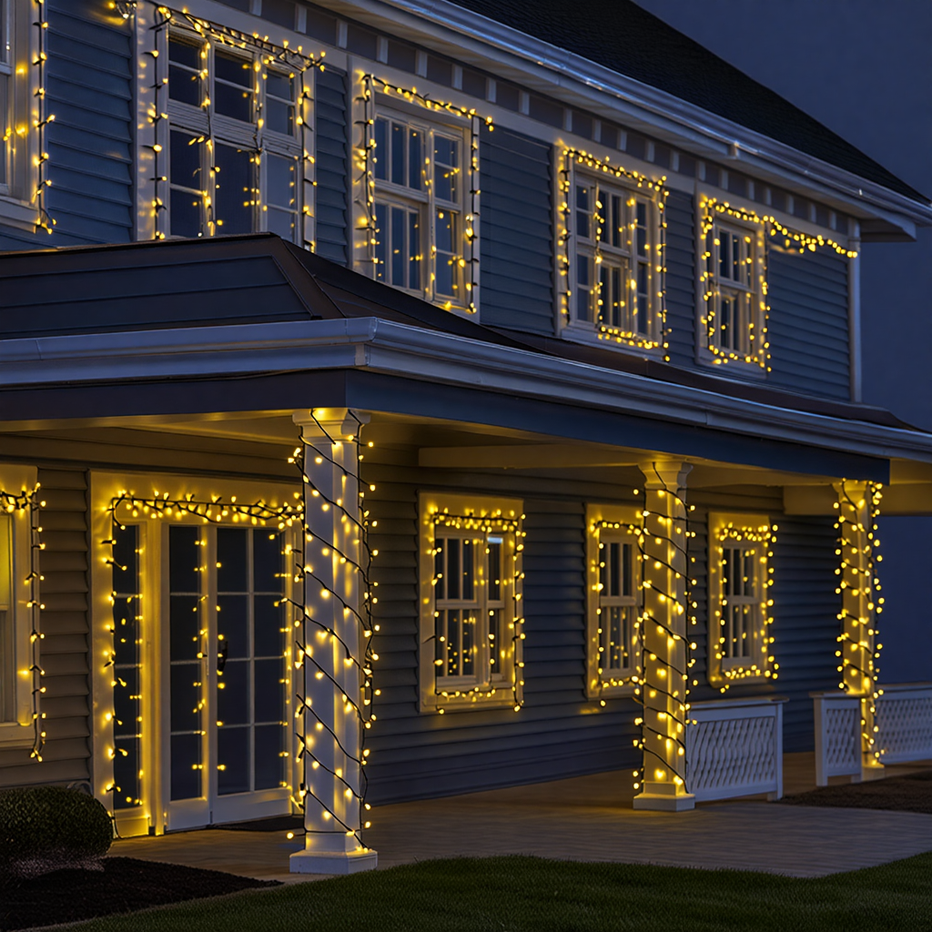 Гірлянда Різдвяна фея вулична 50 (м) 500 LED чорний провід Жовтий CF500L50MBY - Зображення 3