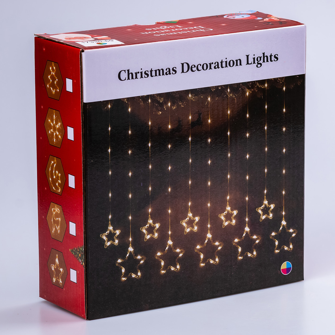 Гірлянда штора 3х0,7 м Зірки на 108 LED лампочок світлодіодна 6 великих та 6 маленьких зірок 9В 8 режимів Синій 1733054BL - Зображення 8