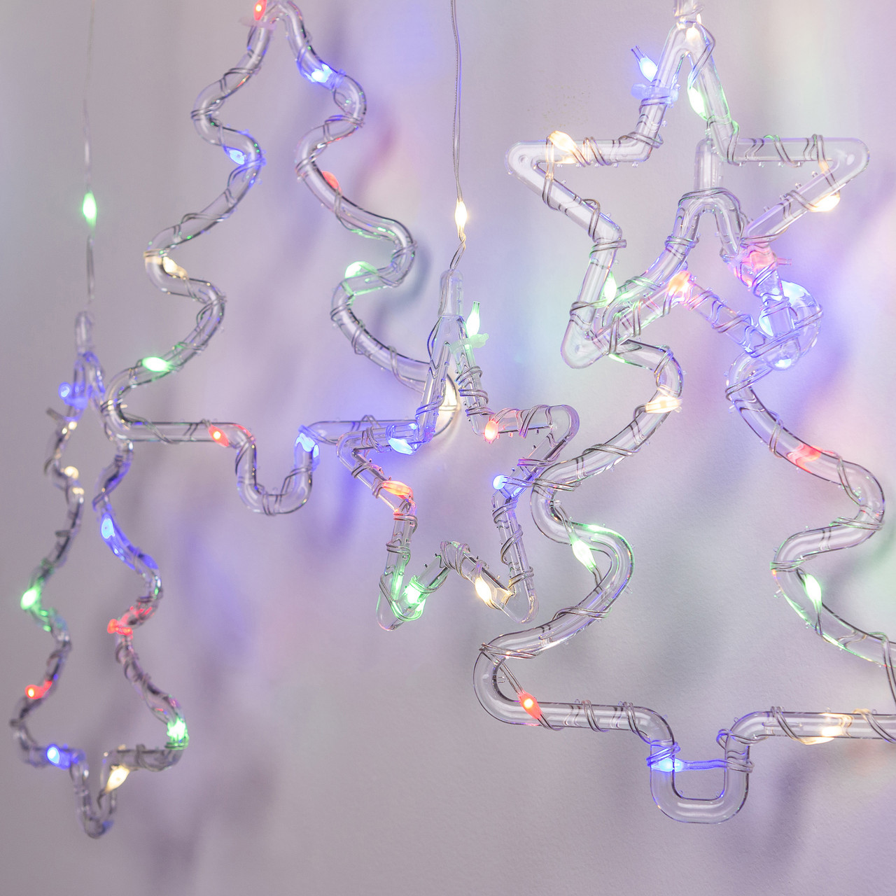 Гірлянда штора світлодіодна GarlandoPro зірка та ялинка 120LED 3х0,9 м 8 режимів 1733069ML - Зображення 2