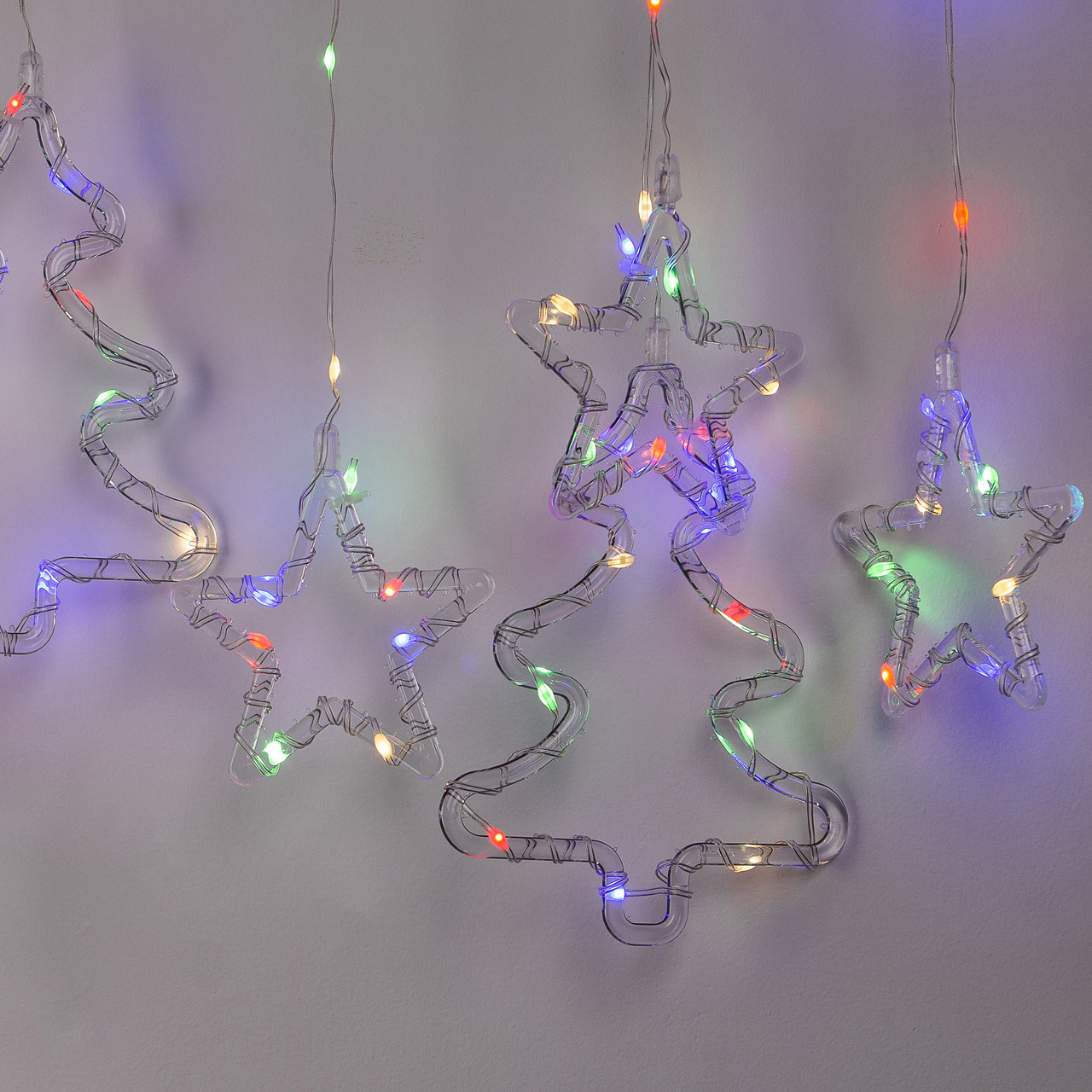 Гірлянда штора світлодіодна GarlandoPro зірка та ялинка 120LED 3х0,9 м 8 режимів 1733069ML - Зображення 6