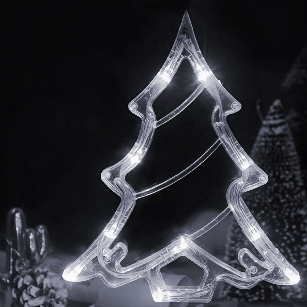 Гірлянда штора світлодіодна GarlandoPro зірка та ялинка 120LED 3х0,9 м 8 режимів Білий 1733071W - Зображення 6