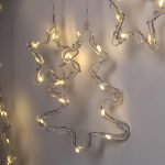 Гірлянда штора світлодіодна GarlandoPro зірка та ялинка 120LED 3х0,9 м 8 режимів Жовтий 1733072Y - Зображення 6