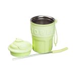 Термочашка Chiobbe з трубочкою та ремінцем 450 мл зелена HP-14-18GR - Зображення 4