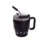 Термочашка Coffee & Tea з трубочкою чорна HP-14-23B - Зображення 2