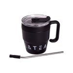 Термочашка Coffee & Tea з трубочкою чорна HP-14-23B - Зображення 3