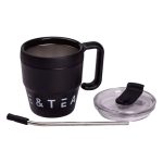 Термочашка Coffee & Tea з трубочкою чорна HP-14-23B - Зображення 4