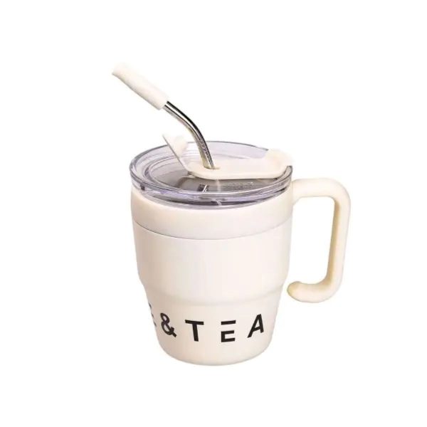 Термочашка Coffee & Tea з трубочкою бежева HP-14-23BE