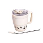 Термочашка Coffee & Tea з трубочкою бежева HP-14-23BE - Зображення 2